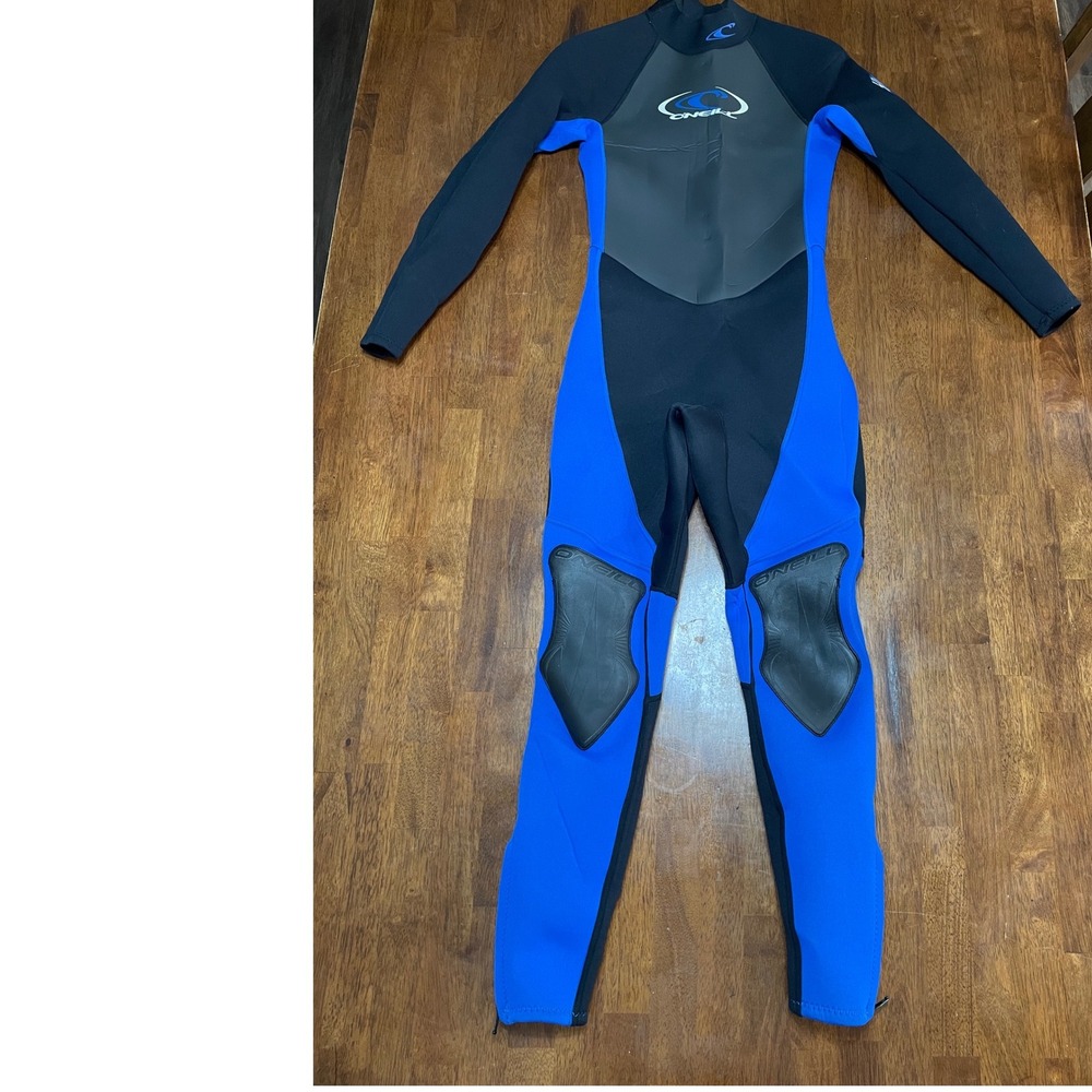 ONeill Full Body Wetsuit Size 16 Blue Black Long Sleeve Back Zip Style 0089